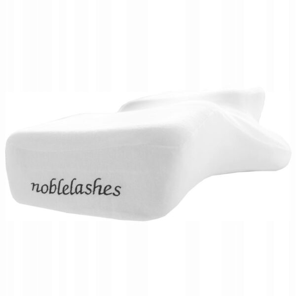Biały pokrowiec na poduszkę do rzęs Noble Lashes Memory Foam