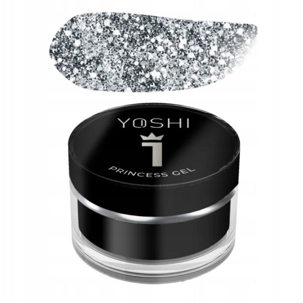 Żel do zdobień Yoshi Princess Gel UV LED No1 Silver 5g