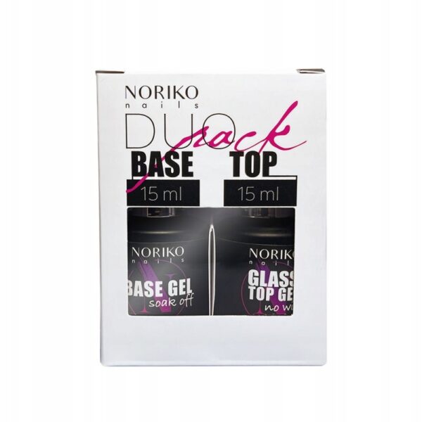 Zestaw Noriko Base Gel & Glass Top Gel 15ml