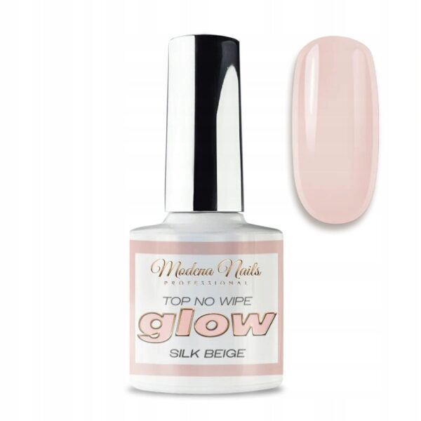 Top Modena Nails Glow Non Wipe Silk Beige 7,3ml