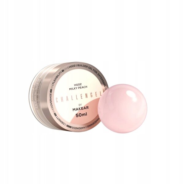 Żel budujący Makear Challengel Milky Peach HG02 50ml