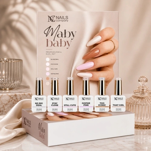 Zestaw kolekcji lakierów hybrydowych NC Nails Maby Baby