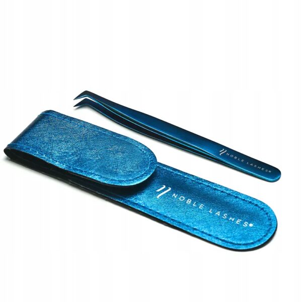 Pęseta niebieska szafirowa Swan & Etui Noble Lashes