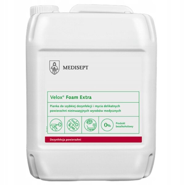 Płyn do dezynfekcji powierzchni Medisept Velox Foam Extra 5l
