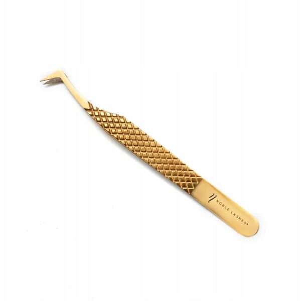 Pęseta do rzęs Noble Lashes Gold PRO 1