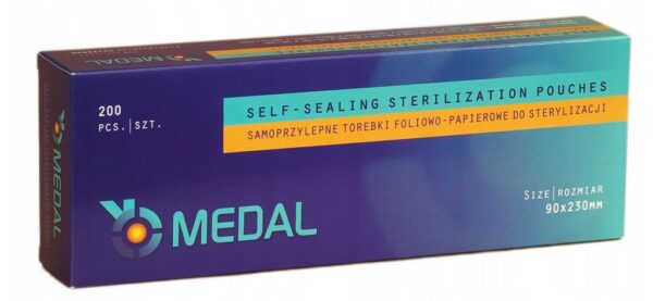 Torebki do sterylizacji Medal 90 mm x 230 mm