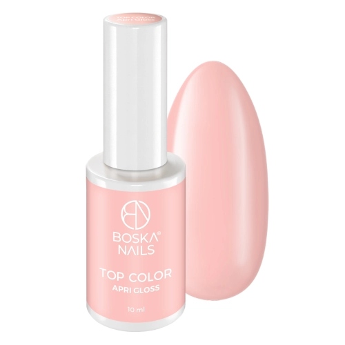 Top hybrydowy Boska Nails Top Color No Wipe Apri Gloss 10ml