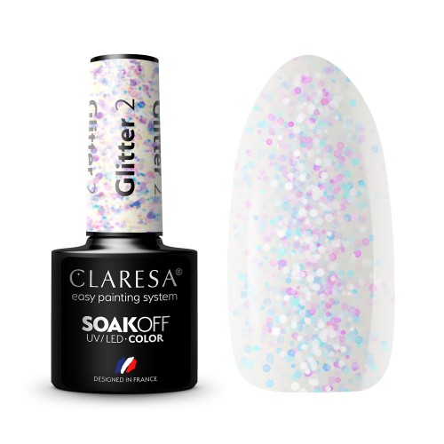 Lakier hybrydowy Claresa Glitter 2