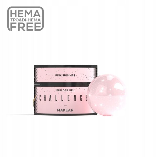 Żel budujący Makear Challengel Shimmer Pink HG13 50ml