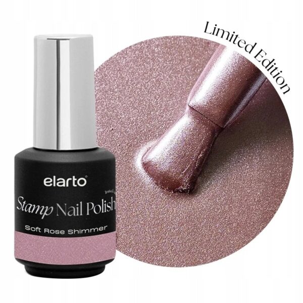 Lakier do stempli Elarto Soft Rose Shimmer 7ml