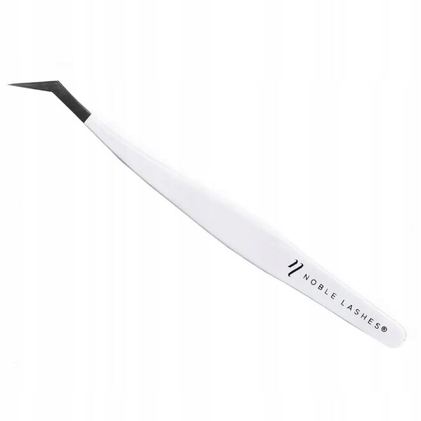 Pęseta do rzęs Noble Lashes White Curved
