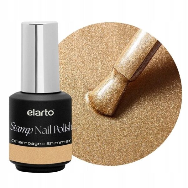 Lakier do stempli Elarto Champagne Shimmer 7ml