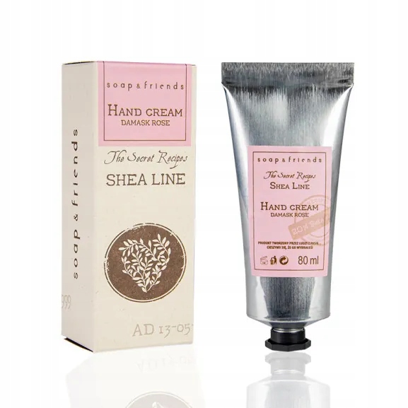 Krem do rąk z masłem shea Soap & Friends Hand Cream Róża 80ml