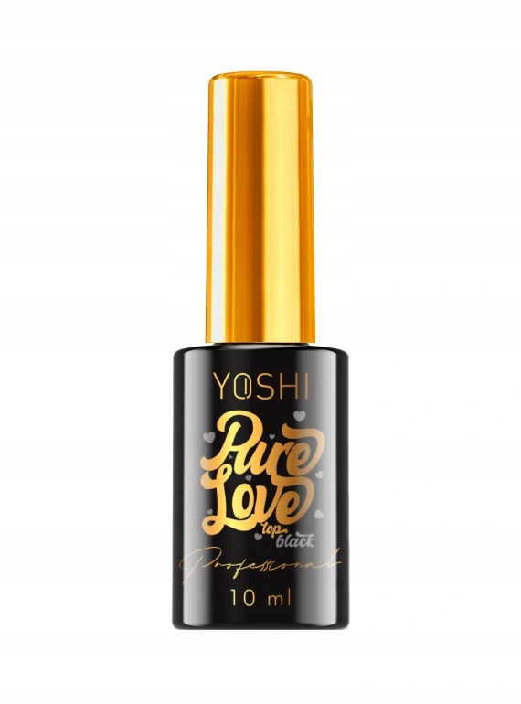 Top hybrydowy Yoshi Pure Love Top Black 10ml z czarnymi serduszkami sercami
