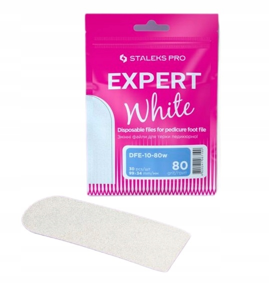 Nakładki Do Tarki Do Stóp Staleks Expert Pedicure DFE-10-80W 30szt