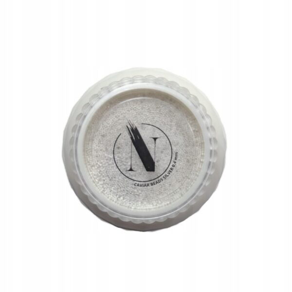 Srebrny kawior bulion Noriko Caviar Beads Silver 0,4 mm