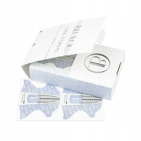 Szablon do przedłużania paznokci aluminiowy Blu Lou Nail Forms 300szt