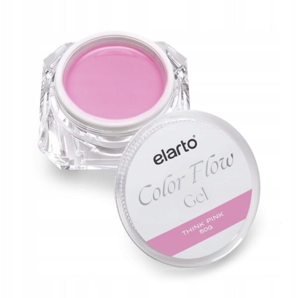 Żel budujący Elarto Color Flow Gel Think Pink 50g