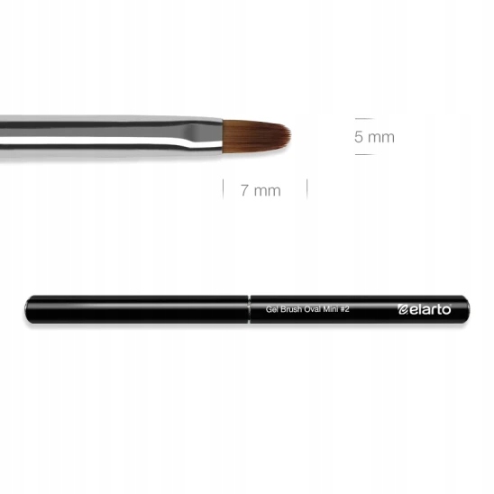 Pędzelek do żelu Elarto Gel Brush Oval Mini #2