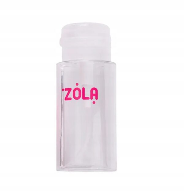 Plastikowy przezroczysty pojemnik na płyn z pompką Zola 180ml