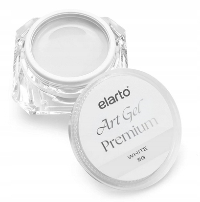 Żel do zdobień Elarto Art Gel Premium White 5g