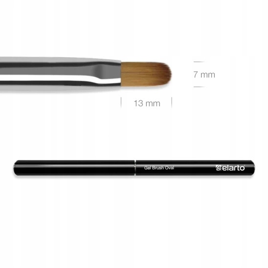 Pędzelek do żelu Elarto Gel Brush Oval
