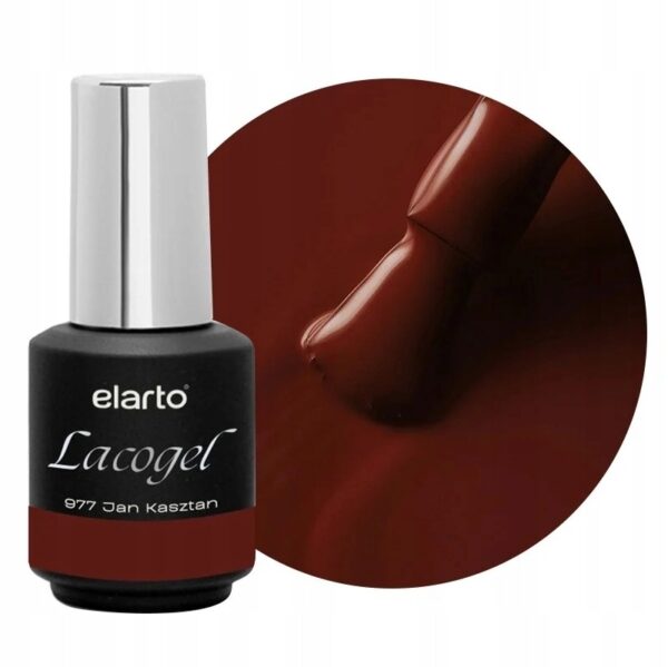 Lakier hybrydowy Elarto Lacogel 977 Jan Kasztan 7ml