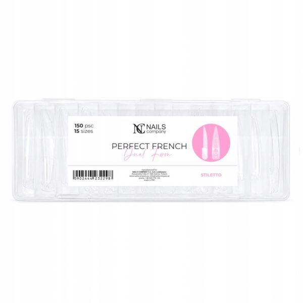 Górne formy do paznokci NC Nails Dual Form Stiletto 150szt