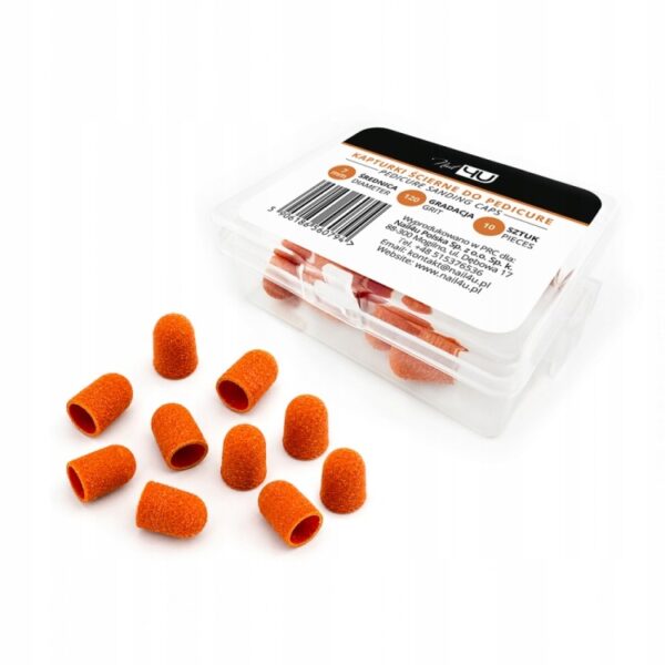 Kapturki ścierne do pedicure Nail4U 7mm 120# 10szt