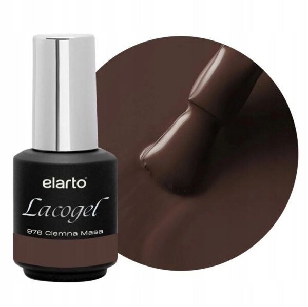 Lakier hybrydowy Elarto Lacogel 976 Ciemna Masa 7ml