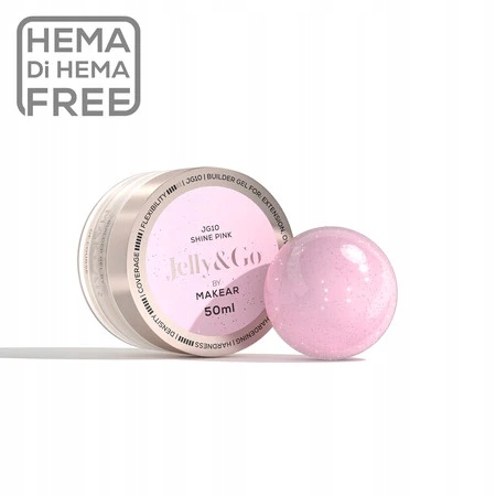 Żel budujący Makear Jelly&Go Shine Pink JG10 50ml