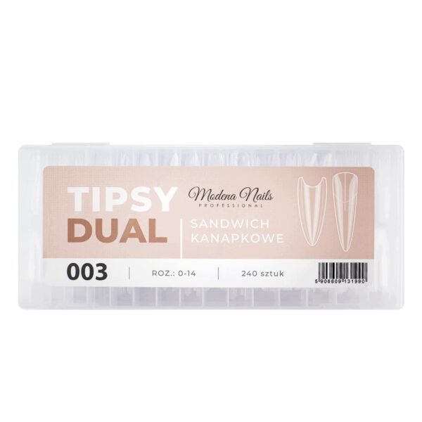 Tipsy kanapkowe przezroczyste Modena Nails Dual Sandwich 003 240szt