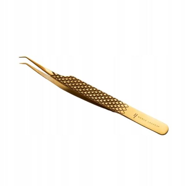Pęseta do rzęs Noble Lashes Gold PRO 3