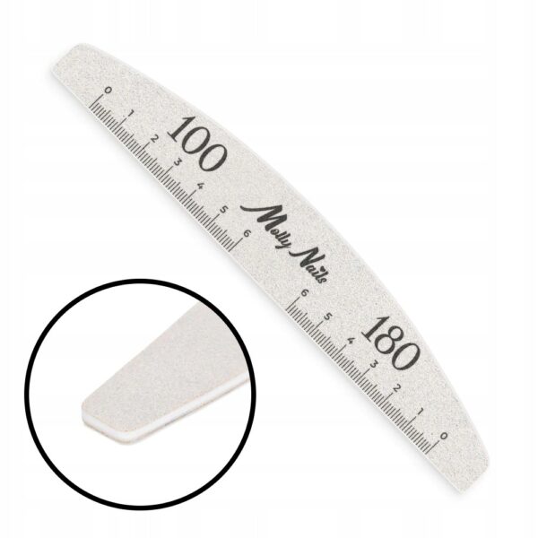 Pilniki do paznokci MollyNails Łódka półksiężyc 100/180