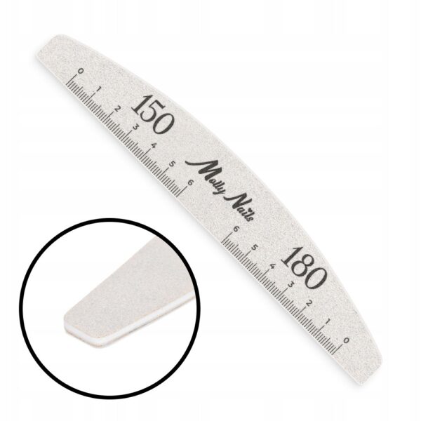 Pilniki do paznokci MollyNails Łódka półksiężyc 150/180