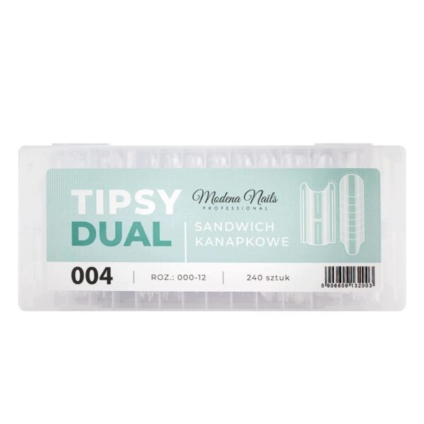 Tipsy kanapkowe przezroczyste Modena Nails Dual Sandwich 004 240szt
