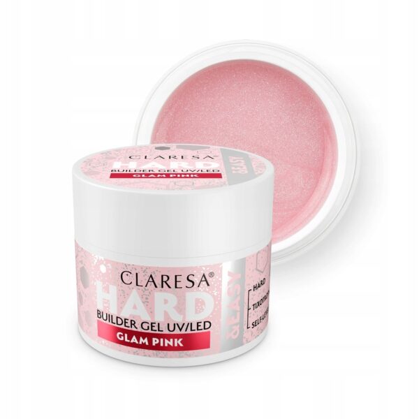 Żel budujący Claresa Hard&Easy Builder Gel Glam Pink 45g