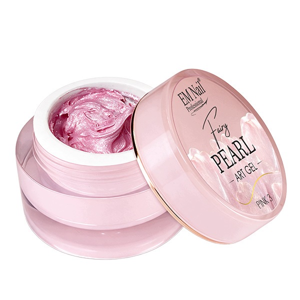 Żel do zdobień 3D EM Nail Fairy Pearl Art Gel Pink 3
