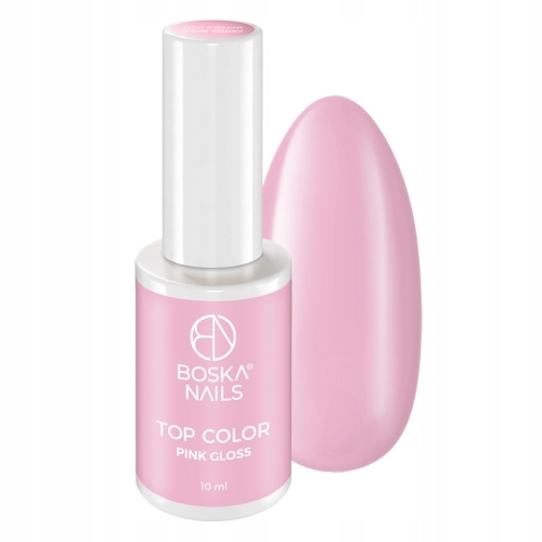 Top hybrydowy Boska Nails Top Color No Wipe Pink Gloss 10ml