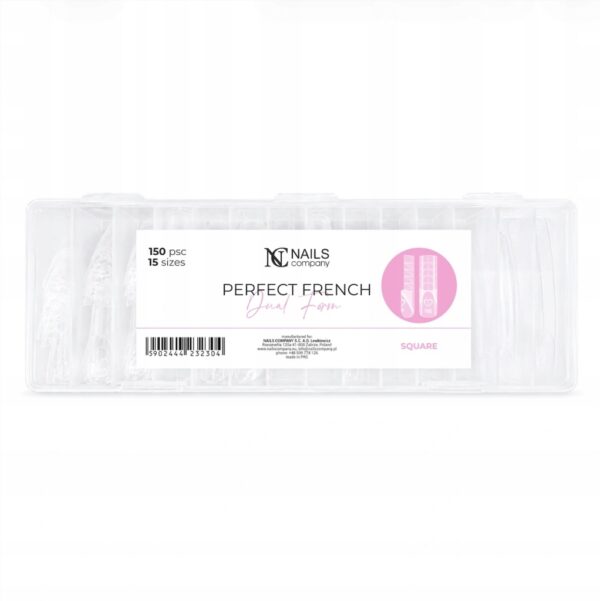 Górne formy do paznokci NC Nails Dual Form Square 150szt