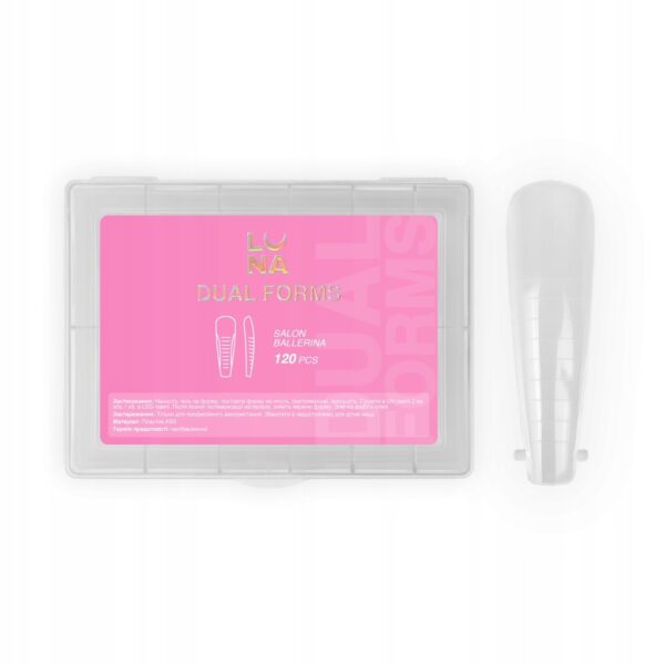 Górne formy Luna Moon Dual Nail Forms Salon Ballerina 120szt