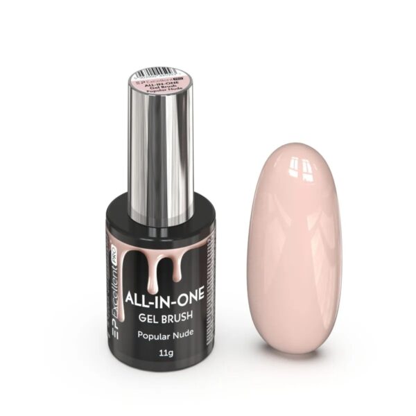 Żel w butelce beżowy Excellent Pro All-In-One Gel Brush Popular Nude 11g