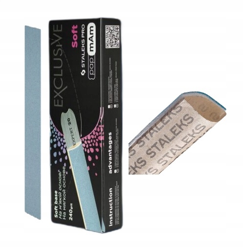 Nakładki wsuwane na miękkiej bazie Staleks Soft 240grit DFCX-20-240/25 szt.