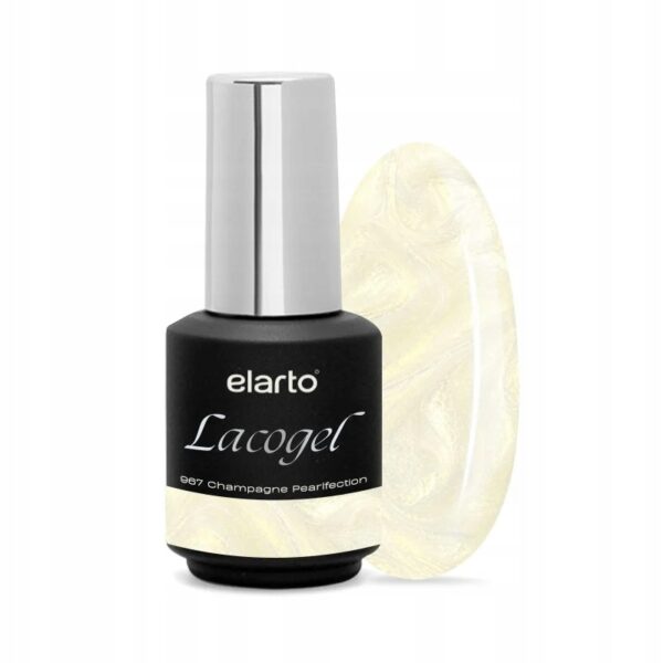 Lakier hybrydowy Elarto Lacogel 967 Champagne Pearlfection 7ml