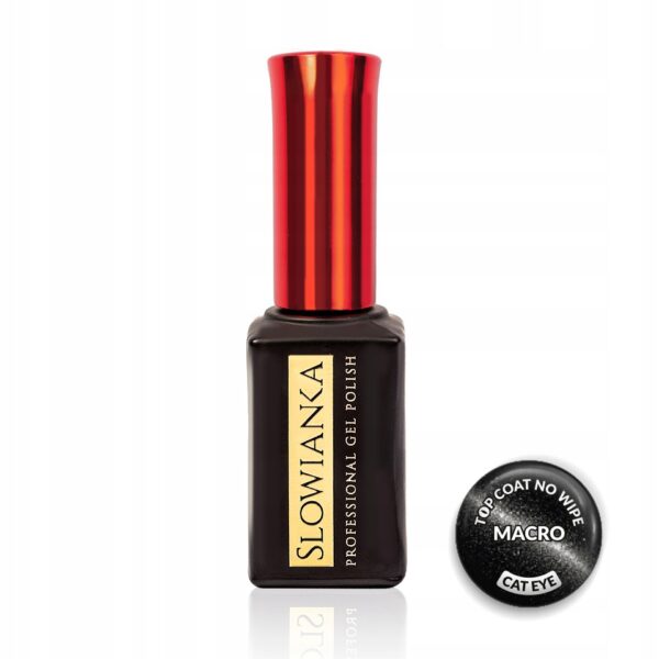 Top hybrydowy Słowianka Top Coat No Wipe Cat Eye Macro 10g