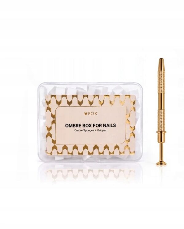 Gąbeczki do ombre z aplikatorem FOX Ombre Box For Nails