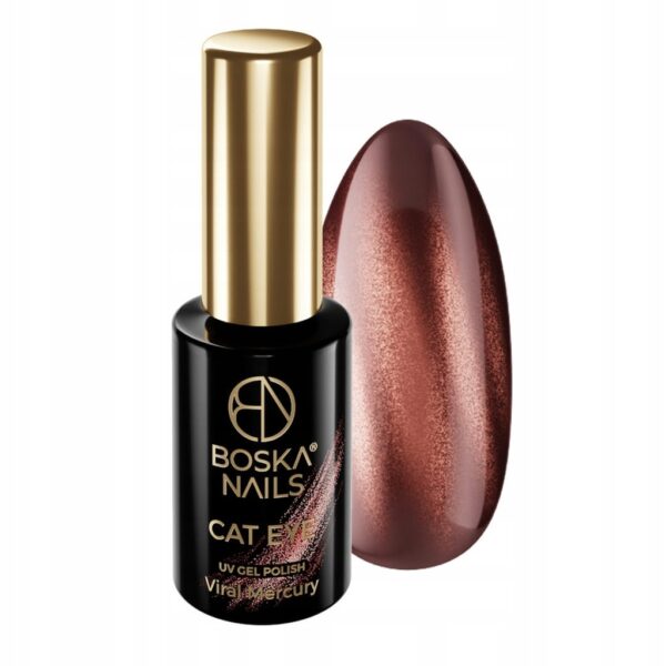 Lakier hybrydowy Boska Nails Cat Eye Viral Mercury No 498 6ml