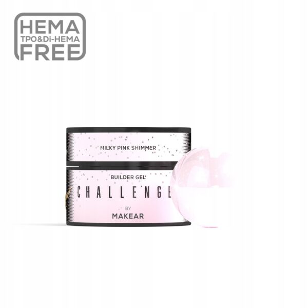 Żel budujący Makear Challengel Shimmer Milky Pink HG12 50ml