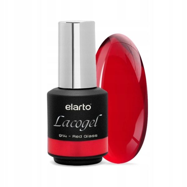 Lakier hybrydowy Elarto Lacogel nr 914 Red Glass 7ml