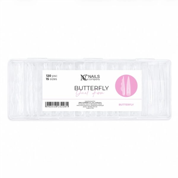 Górne formy do paznokci NC Nails Dual Form Butterfly 120szt
